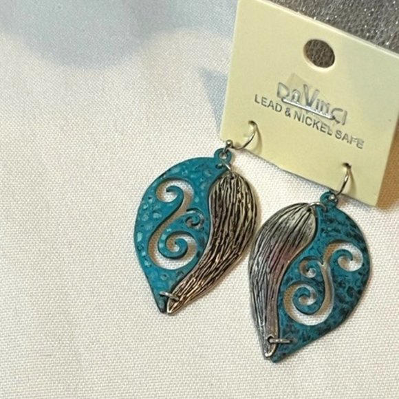 Turquois and Silver Earrings - Picture 1 of 1